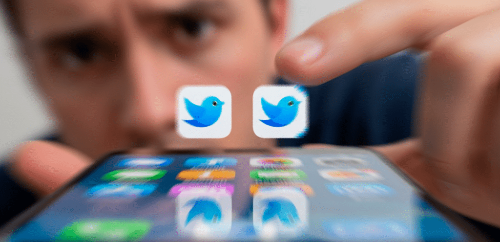 usuário está confuso entre qual é o apicativo verdadeiro e qual o falso. 