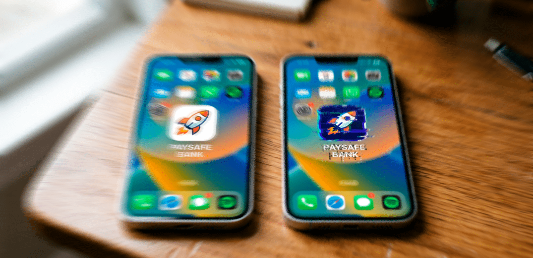 dois celulares mostrando 2 aplicativos iguais